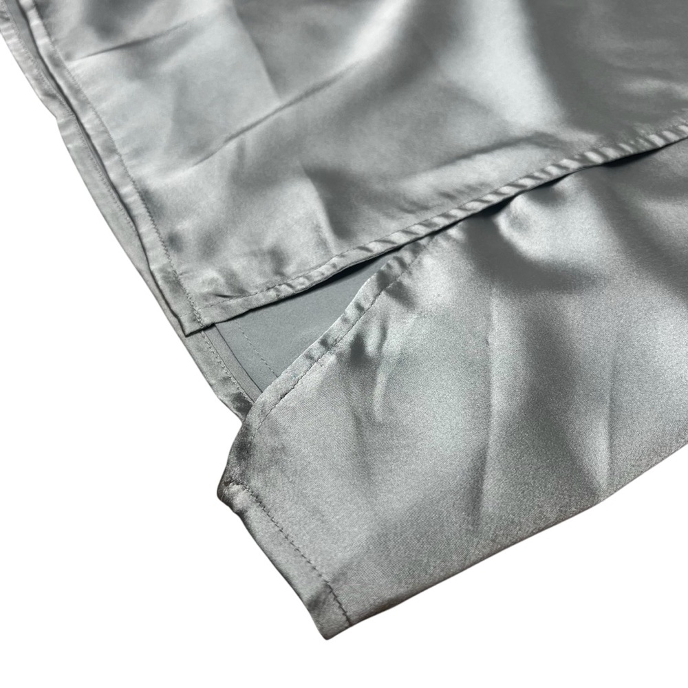 French Connection Silver Silk Pencil Skirt Size 0 - Picture 2 of 4